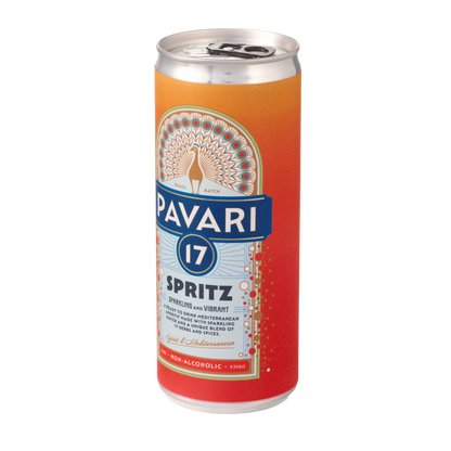 Pavari 17 Spritz - Alcohol-Free Mediterranean Spritz - 250ml can - 12 Pack